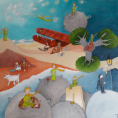 Le petit prince 60x60